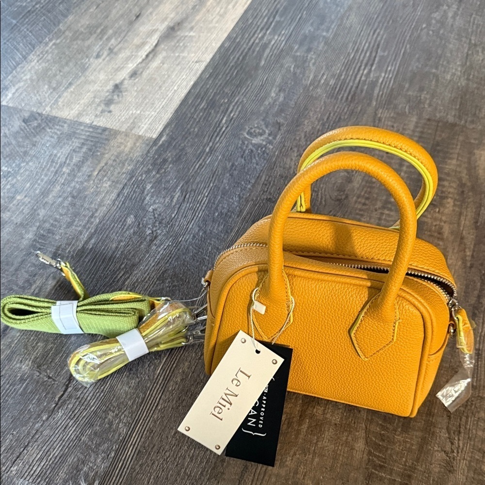 Le Miel vegan Mustard Mini Bag